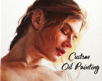 Custom Oil portrait Painting from Photo, Commissioned, Memorable Gift, Personalized