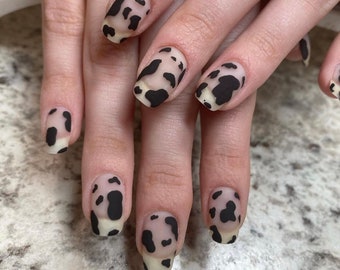 Cow Nails Etsy