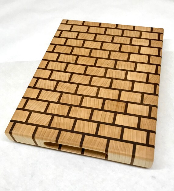 Brick Pattern End Grain Cutting Board Etsy