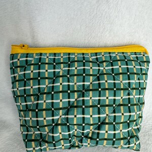 Quilted Makeup Bag, Makeup Pouch, Zipper Pouch, Cosmetic Case