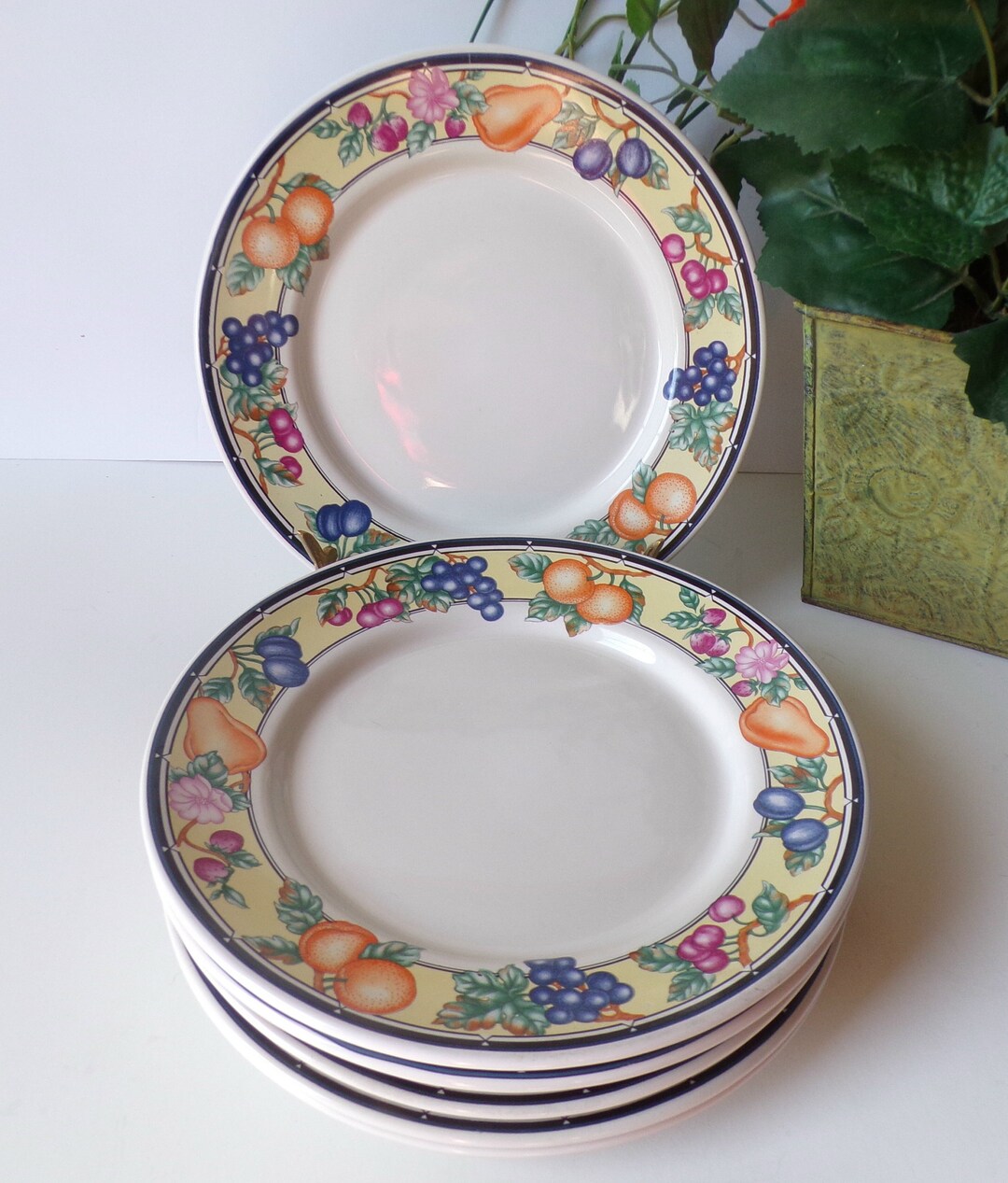 Vintage Oneida China Genuine Stoneware Orchard Pattern Set of Etsy