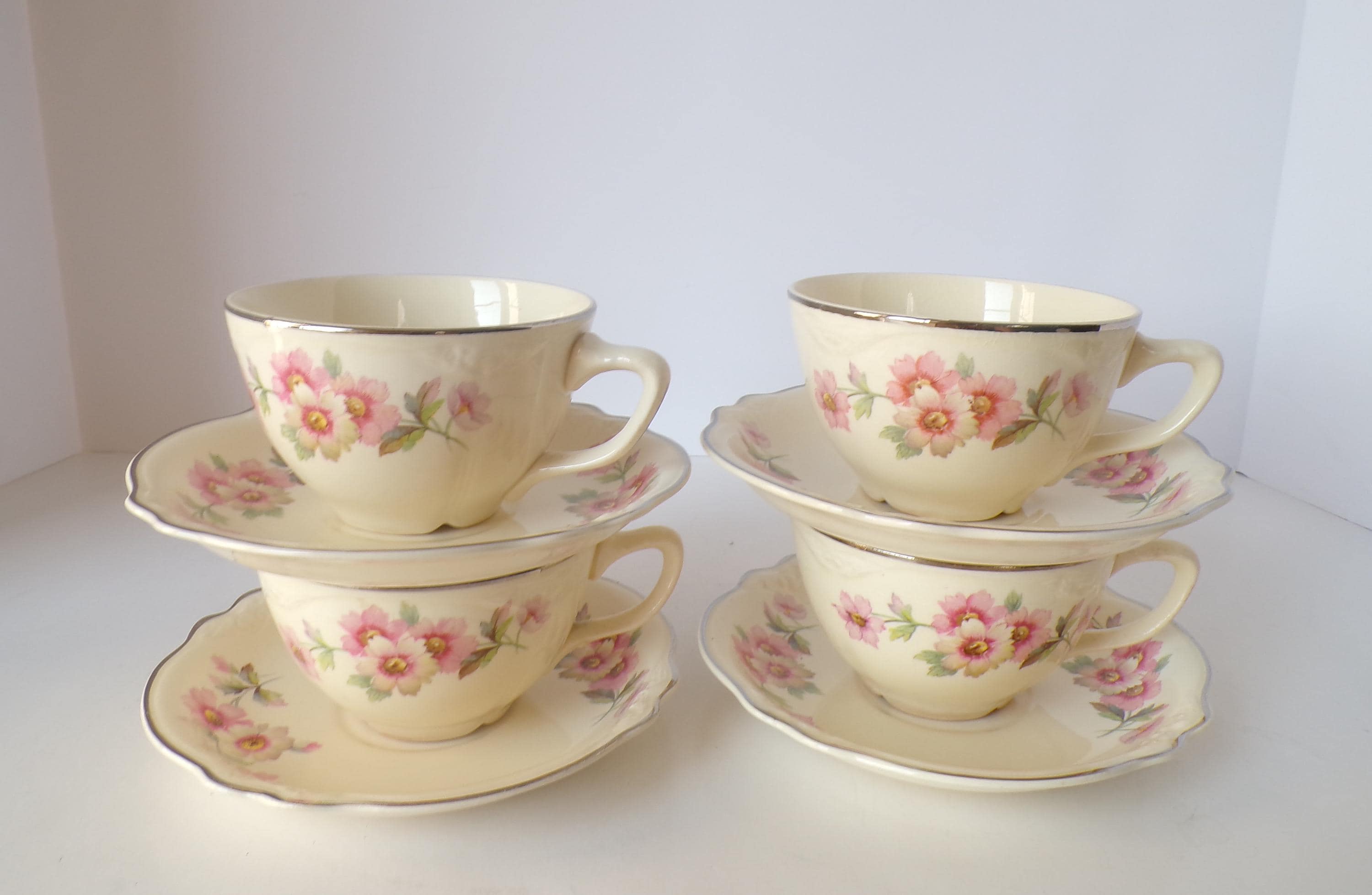 Rose China 食器 12枚セット vintage Japan moss rose china
