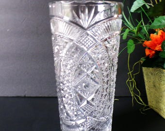 Bohemia Cut Crystal 11' Clear Vase