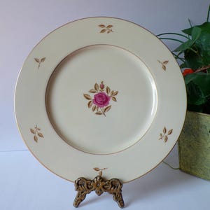 Rhodora by Lenox China P 471 Gold Leaves Gold Trim Dinner Plate