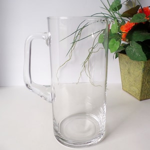 Vintage Clear Cylindrical Glass Martini Pitcher