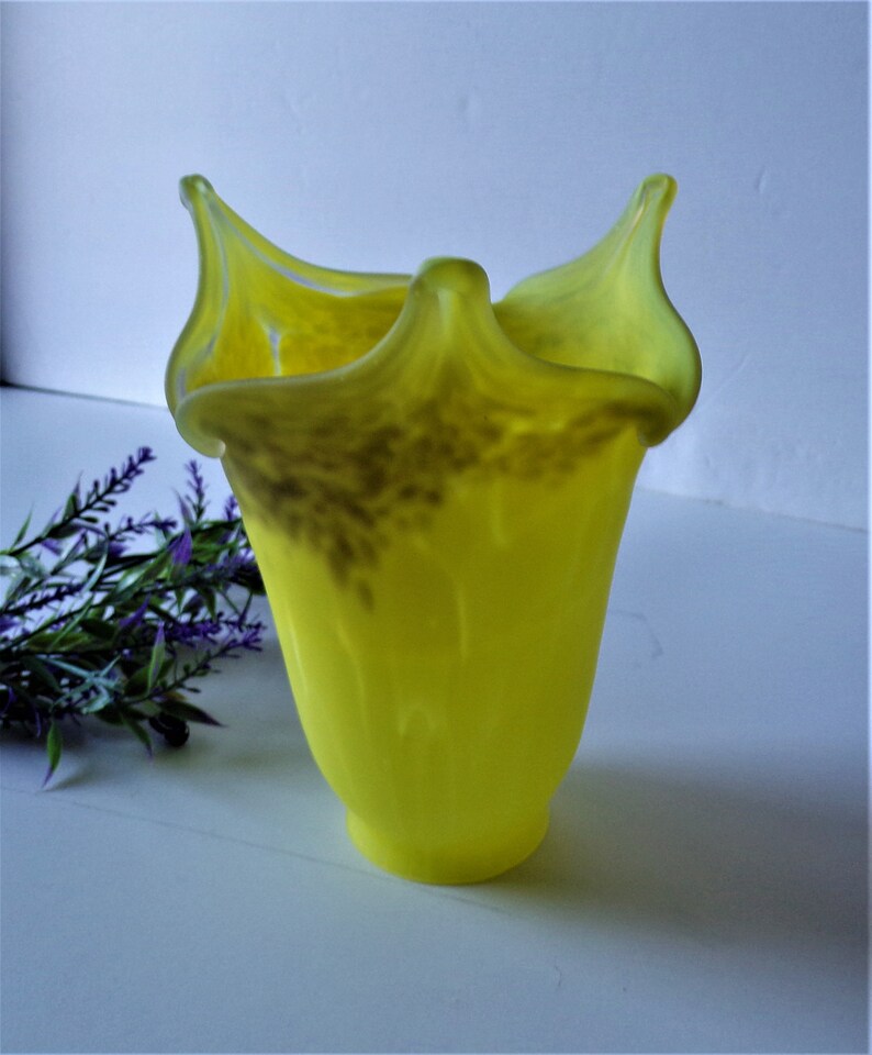 Yellow Slag Glass Light Fixture Shade Globe Candelabra Etsy