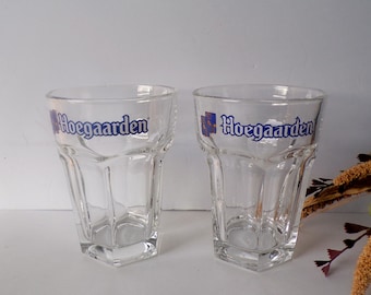 Vintage NOS Hoegaarden Belgian Beer Glasses Set of 2