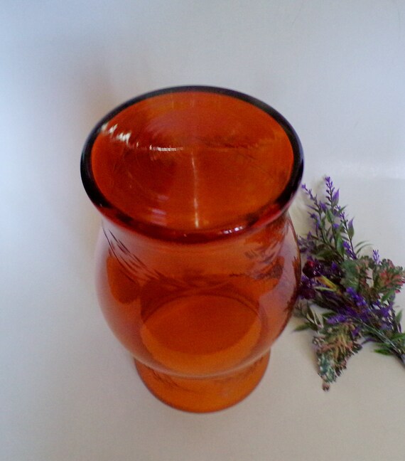 Collectible Glass Art & Collectibles Vintage Amber Depression Glass Fan