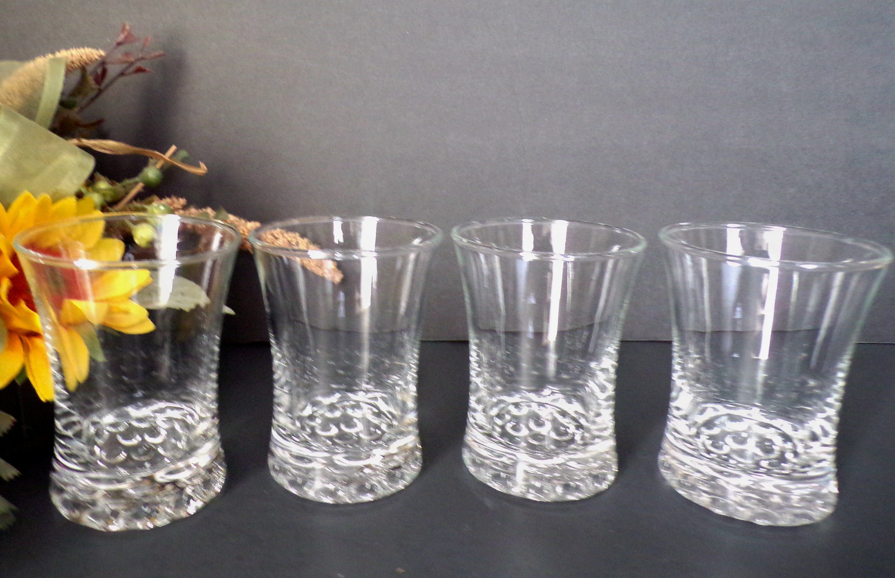 Vintage Libbey Glass Clear Hob Nob Juice Glass Set of 4