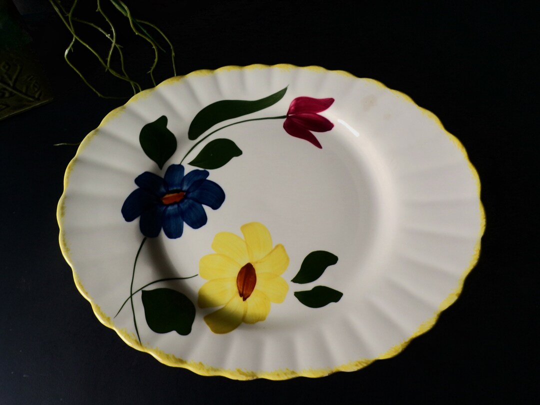 Vintage Blue Ridge Southern Pottery Sun Bouquet 14' Oval Platter. - Etsy