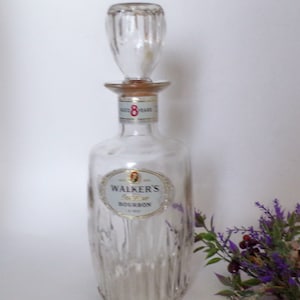 Vintage Walker Deluxe Burbon Decanter Bottle