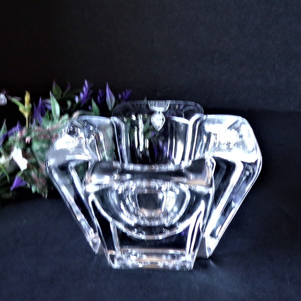 Orrefors Crystal Glass Votive Candle Holder Sweden