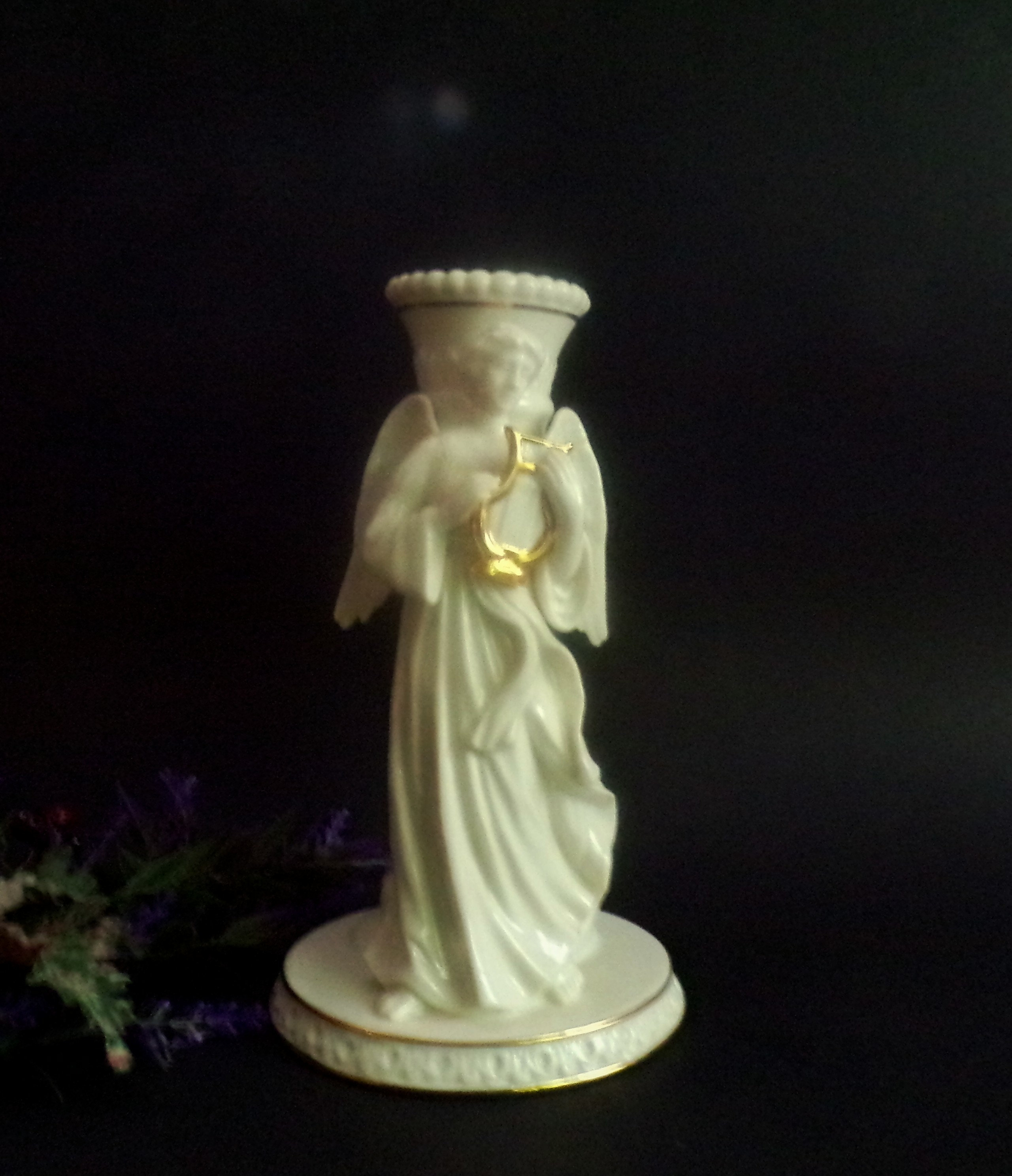 Vintage Lenox Trumpet Heavenly Angel Candle Holder / Candle Etsy
