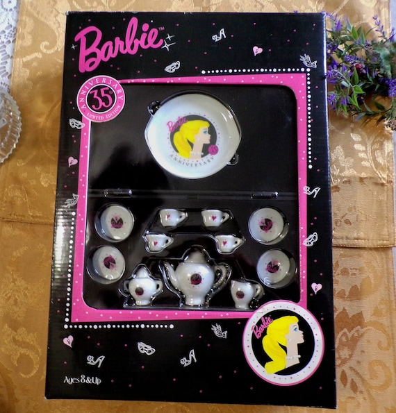 Barbie 35th Anniversary Miniature Nostalgic China Tea Set Etsy