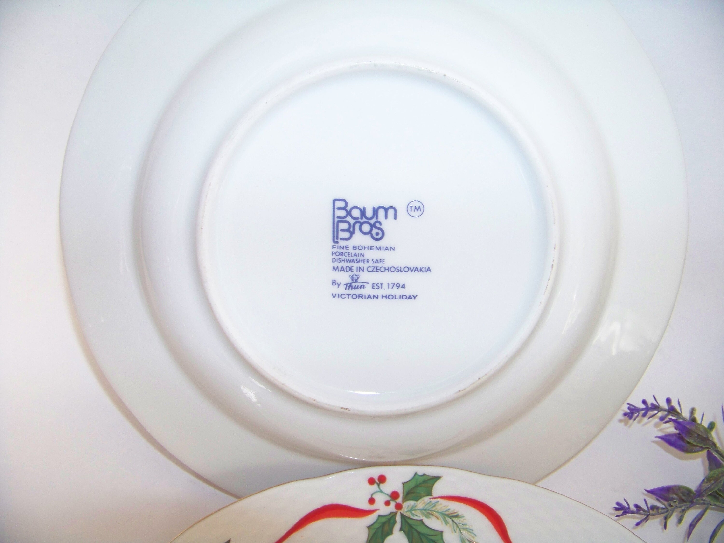 2 Vintage Baum Bros China Fine Bohemian Porcelain Victoria Etsy