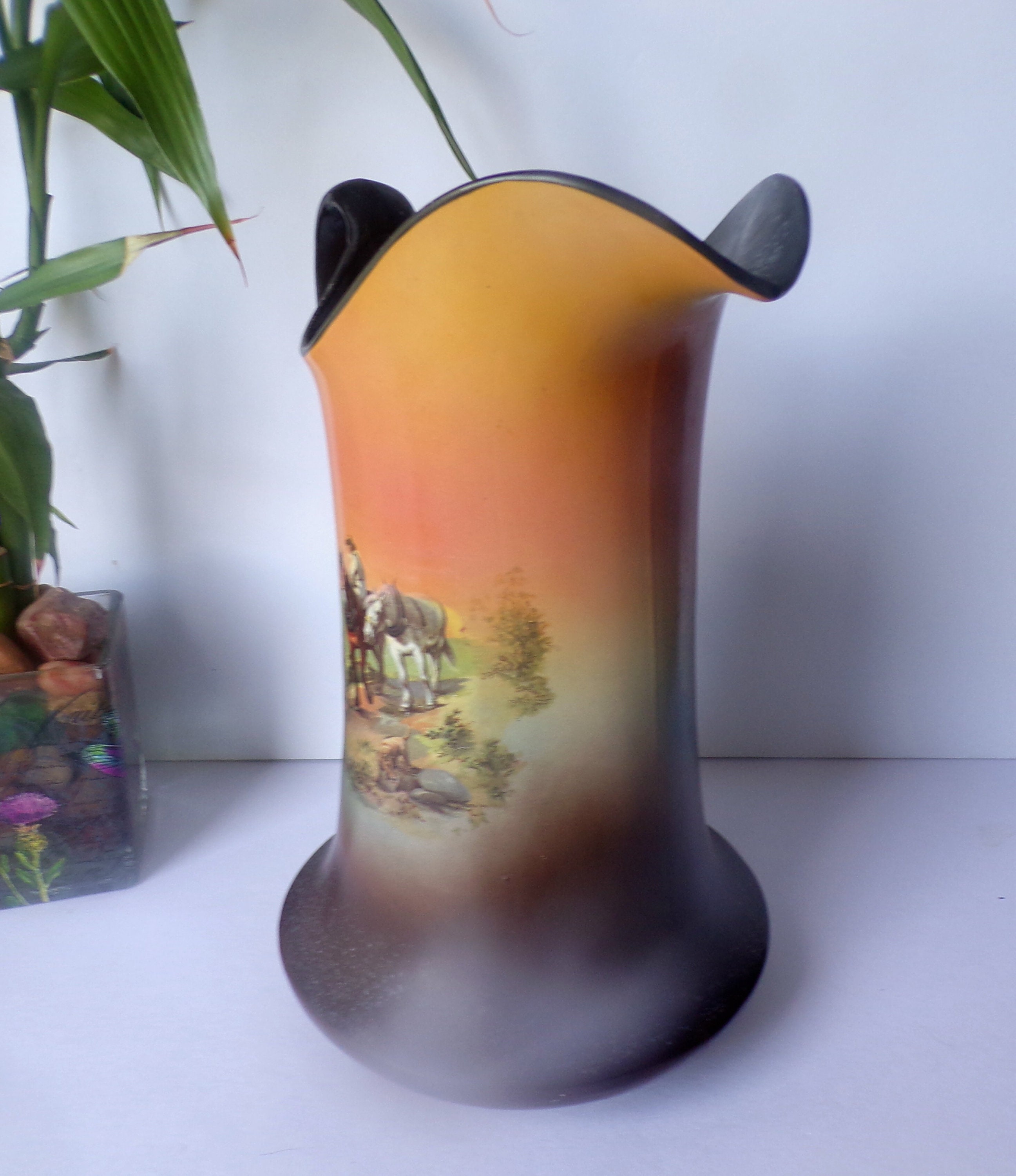 英国 H&K TUNSTALL ヴィンテージ ジャグ ピッチャー 陶器 水差し フラワーベース 花瓶 オブジェ Hollinshead & Kirkham イギリス 93107 NEW PRICE Vintage Hollinshead and Kirkham H&K Tunstall England