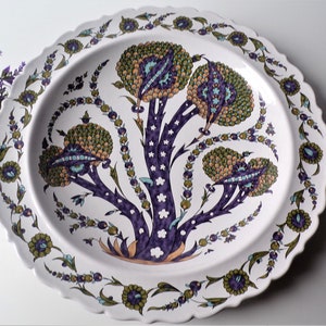 Karlsruher Majolika/Majolica Huge Wall Plate Germany FREE SHIP