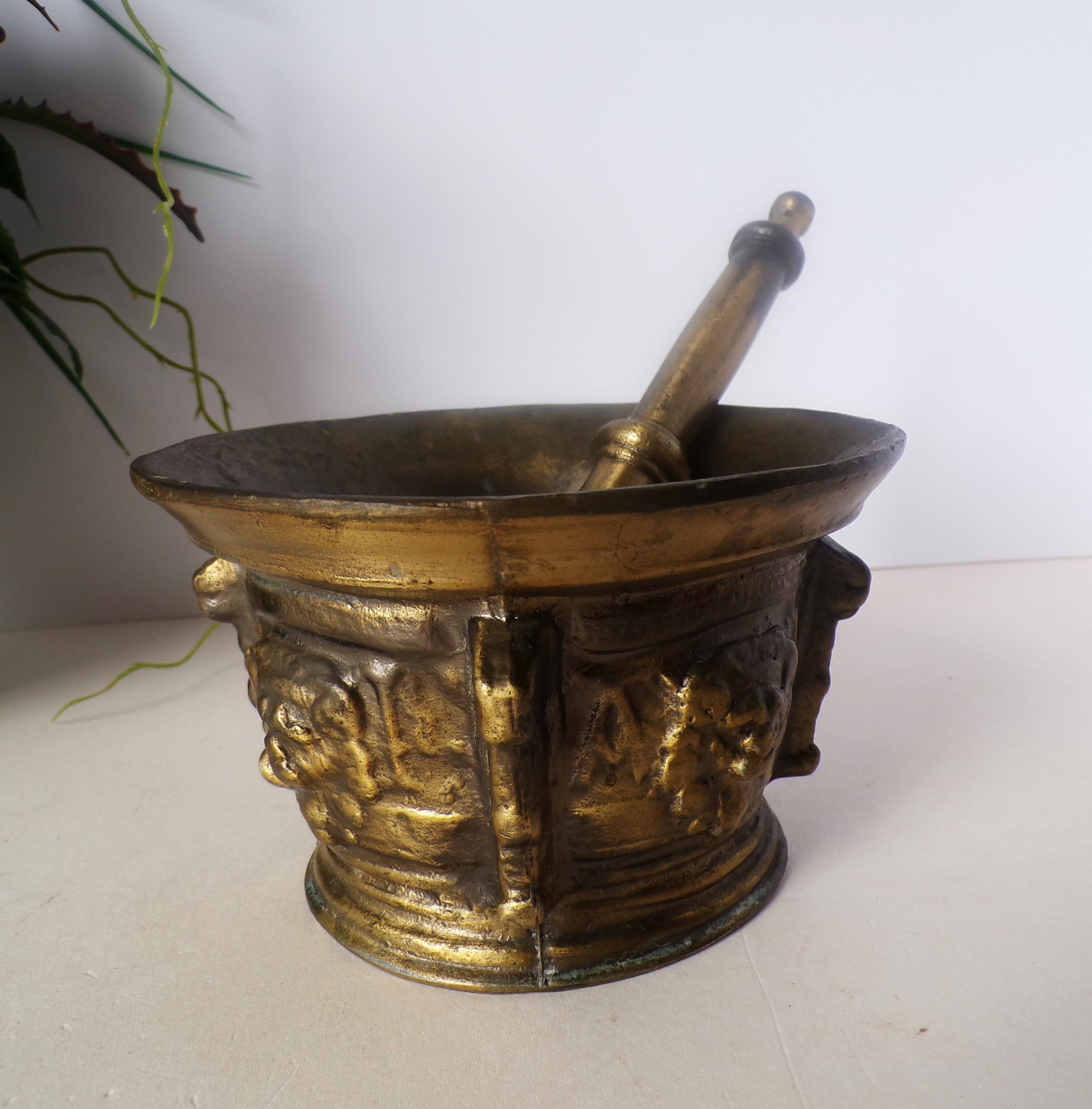 LARGE MARBLE PESTLE MORTER 7 INCH