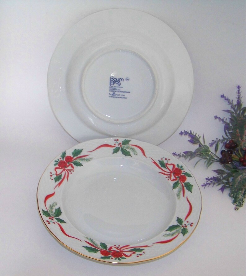 2 Vintage Baum Bros China Fine Bohemian Porcelain Victoria Etsy