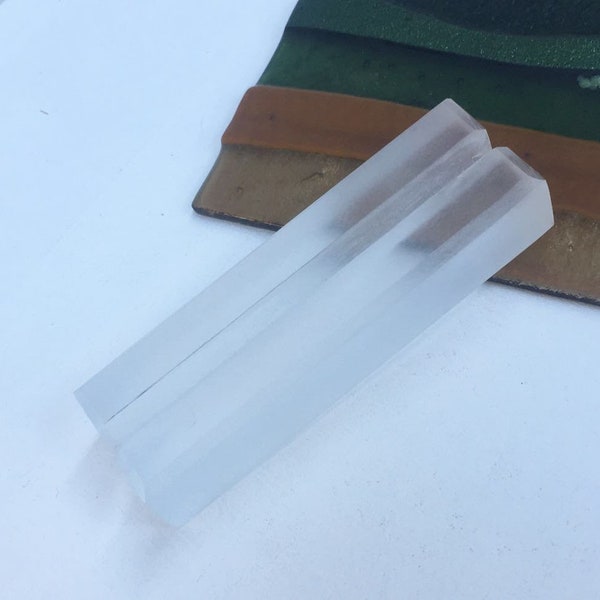 Long  Display Stand for Fused Glass  in frosted acrylic.