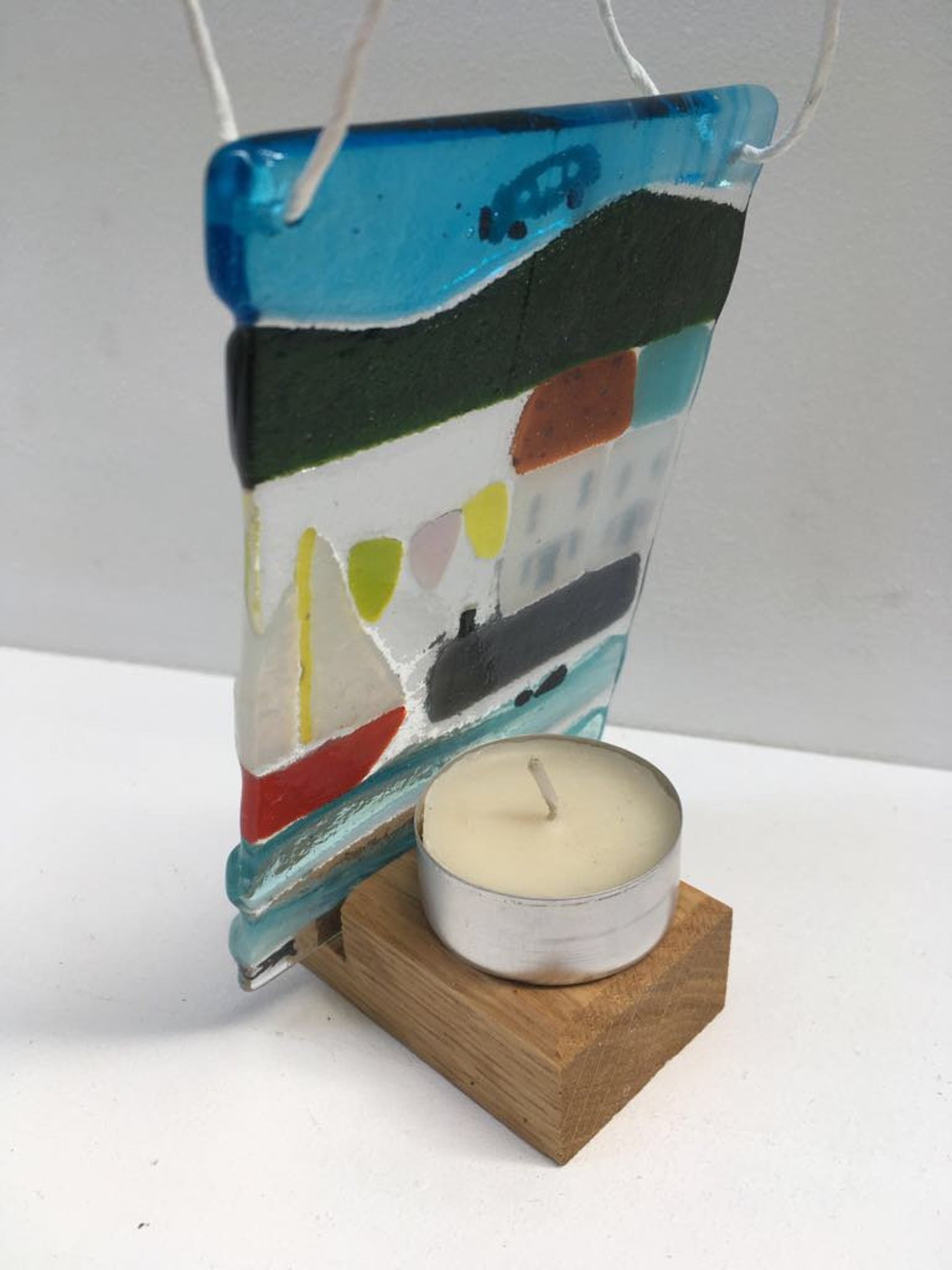 Small Wooden Display Stand for Fused Glass in Oak Etsy