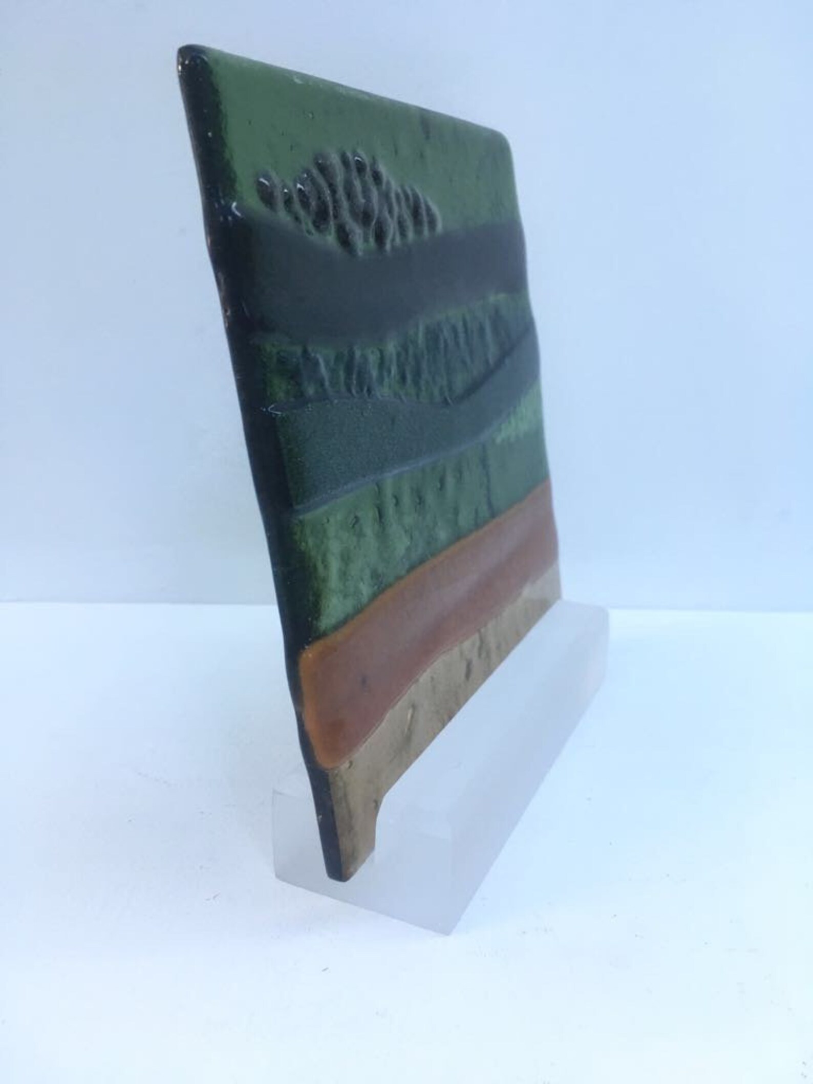 Long Display Stand for Fused Glass in Frosted Acrylic. Etsy