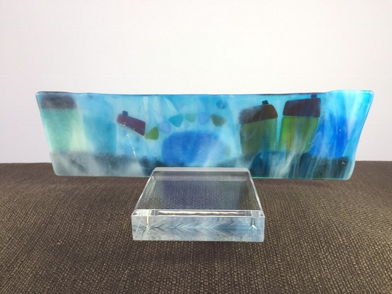 Long Display Stand for Fused Glass in Flame Polished Acrylic Etsy