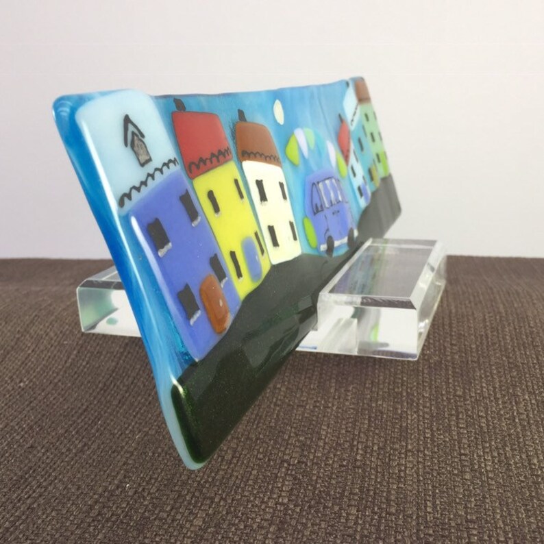 Long Display Stand for Fused Glass in Flame Polished Acrylic Etsy