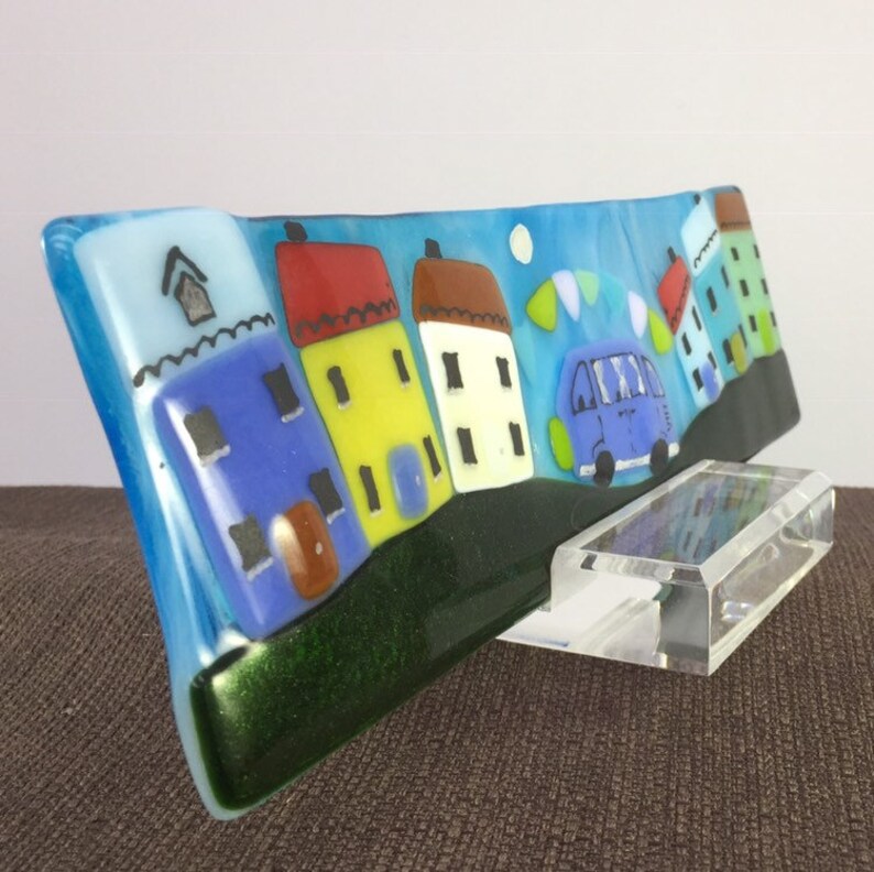 Long Display Stand for Fused Glass in Flame Polished Acrylic Etsy