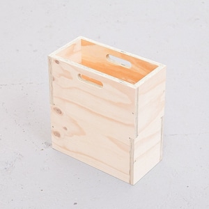 Chop Shop: 12 inch Vinyl Storage Crate. Plywood box for LP&#39;s, Tools, Books, Toys and Shoes. Stacking Record Cube Flat Pack. Small.