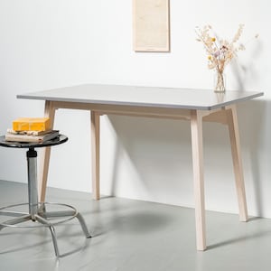 Chop Shop: Blake - Grey Home Working Computer Writing Desk. Compact Contemporary Student Home Study Office Table. Modern Gamer Design. WFH