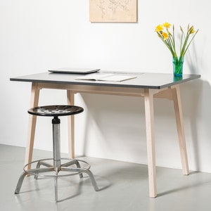 Black Wood Computer Desk | Dark Studio Workbench | Home office Blake Desk by Chop Shop