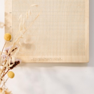 Stoic Life Calendar - Motivational Wall Decoration. Custom Laser Etched Natural Wood Habit Tracker. Memento Mori. image 3