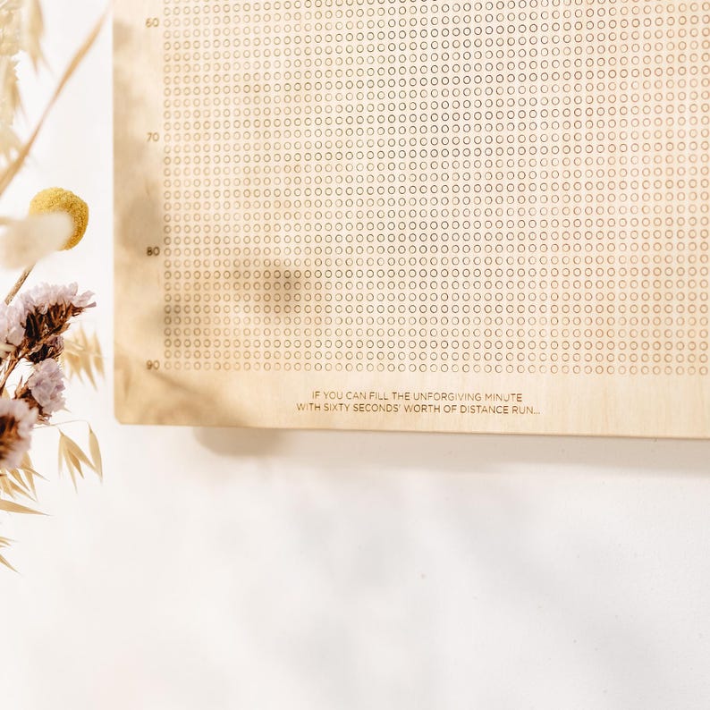 Stoic Life Calendar - Motivational Wall Decoration. Custom Laser Etched Natural Wood Habit Tracker. Memento Mori. image 9