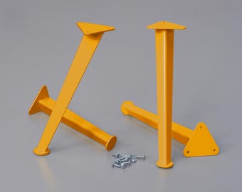 Yellow Colourful furniture feet, Set of 4 mid century steel cabinet leg. Ikea replacement/TV stand 20cm/ 8inch - Chop Shop -  Boscoe