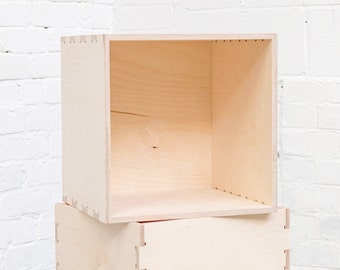 Record Storage Crate - Colourfuly display your books,toys or vinyl in a retro cubby box.
