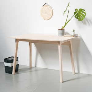 Chop Shop: Blake Desk - Wooden birch plywood desk for a home study or office table. Minimalist sustainable design WFH computer workspace.