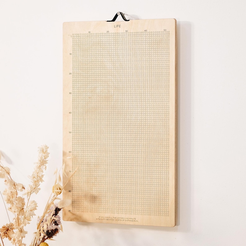 Stoic Life Calendar - Motivational Wall Decoration. Custom Laser Etched Natural Wood Habit Tracker. Memento Mori. image 7