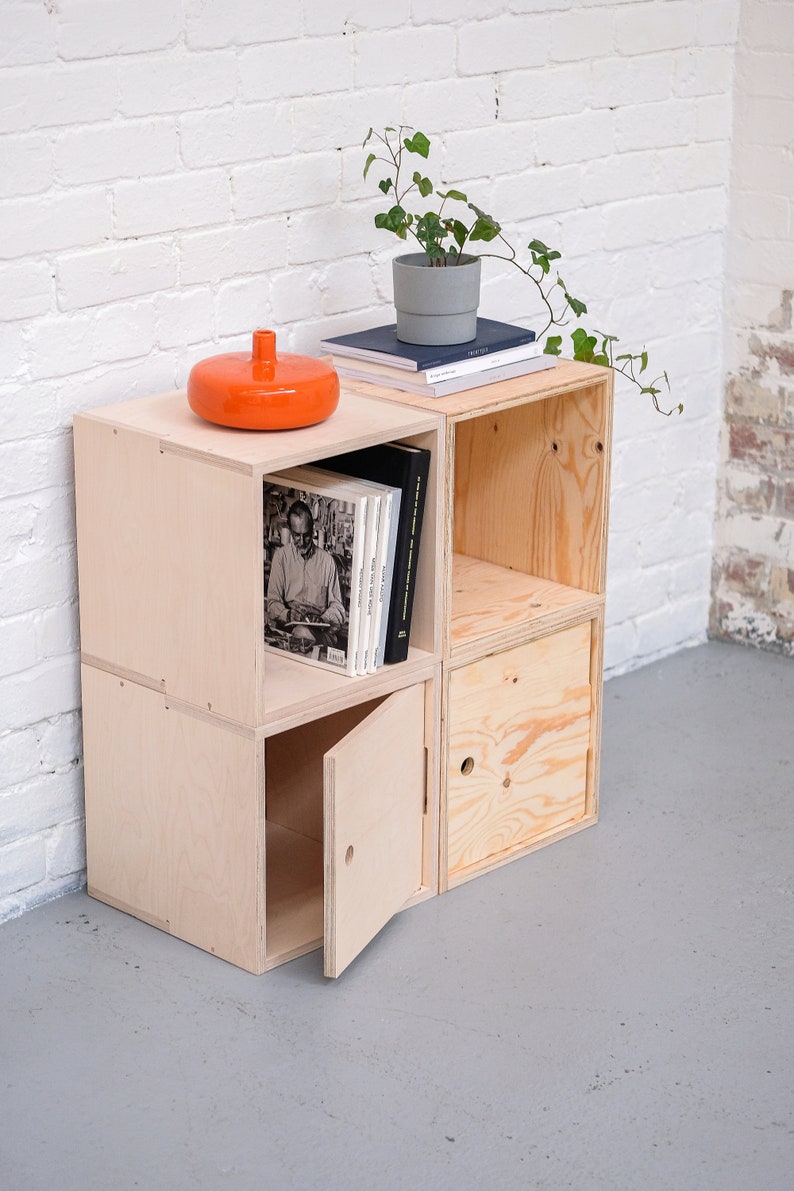 Chop Shop Birch Plywood Record Storage Boxes Stacking Etsy