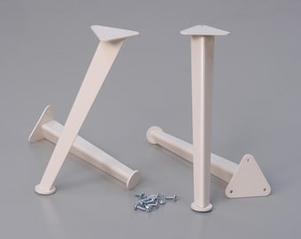 White Colourful furniture feet, Set of 4 mid century steel cabinet leg. Ikea replacement/TV stand 20cm/ 8inch - Chop Shop -  Boscoe