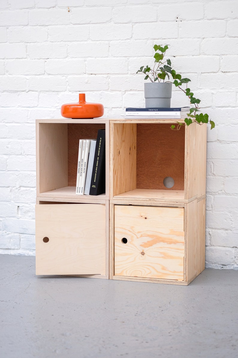 Chop Shop Birch Plywood Record Storage Boxes Stacking Etsy