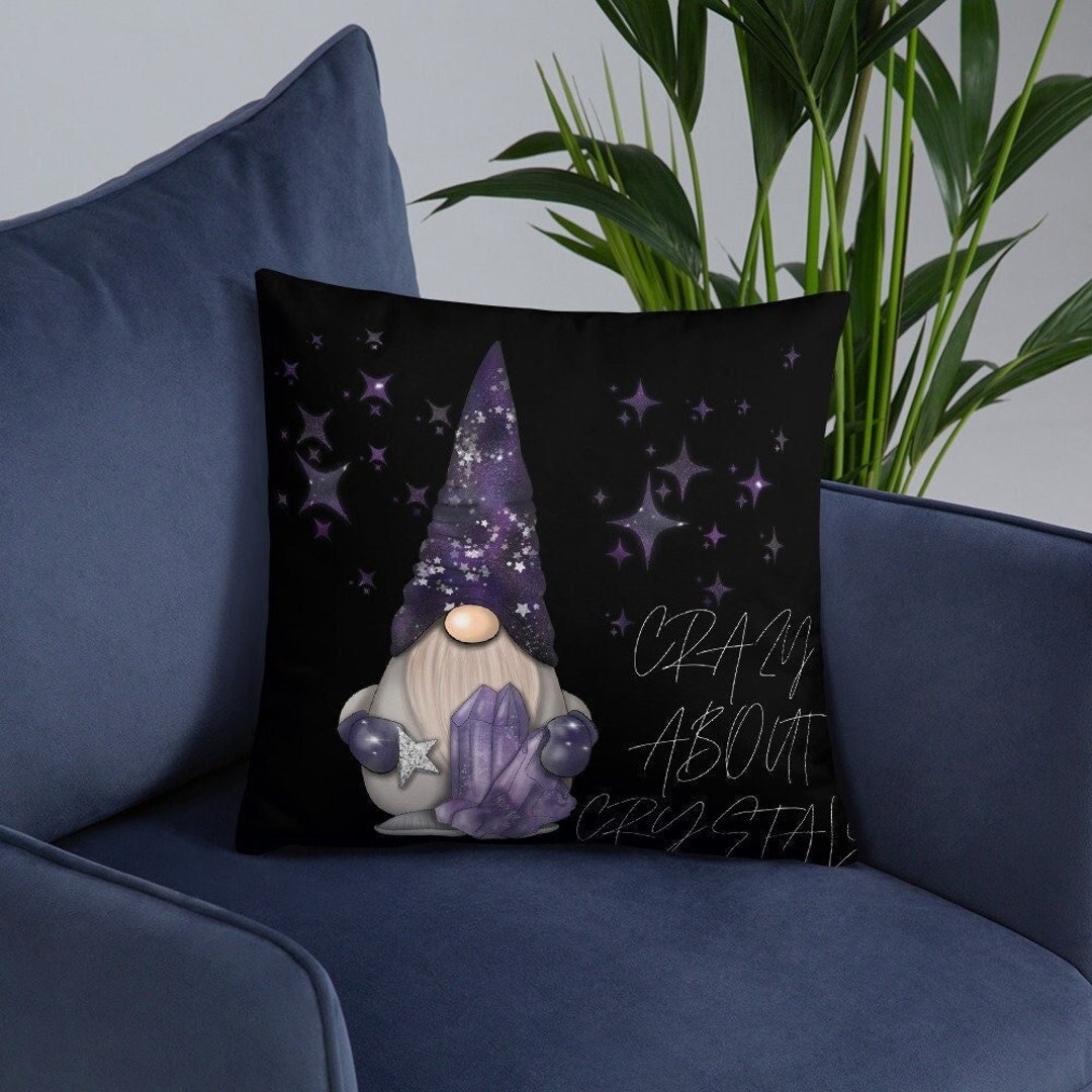 Crystal Lover Gift Gonk Gnome Crazy About Crystals Throw Etsy UK