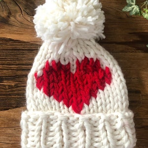 Cupids Heart Slouchy Hat. Handmade. Valentines Day Surprise