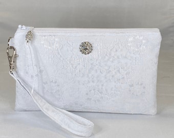 bridal wristlet bag