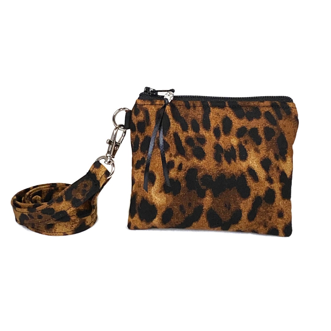 Leopard Coin Purse, Animal Print Change Purse, Pouch, Mini Wallet, Neck