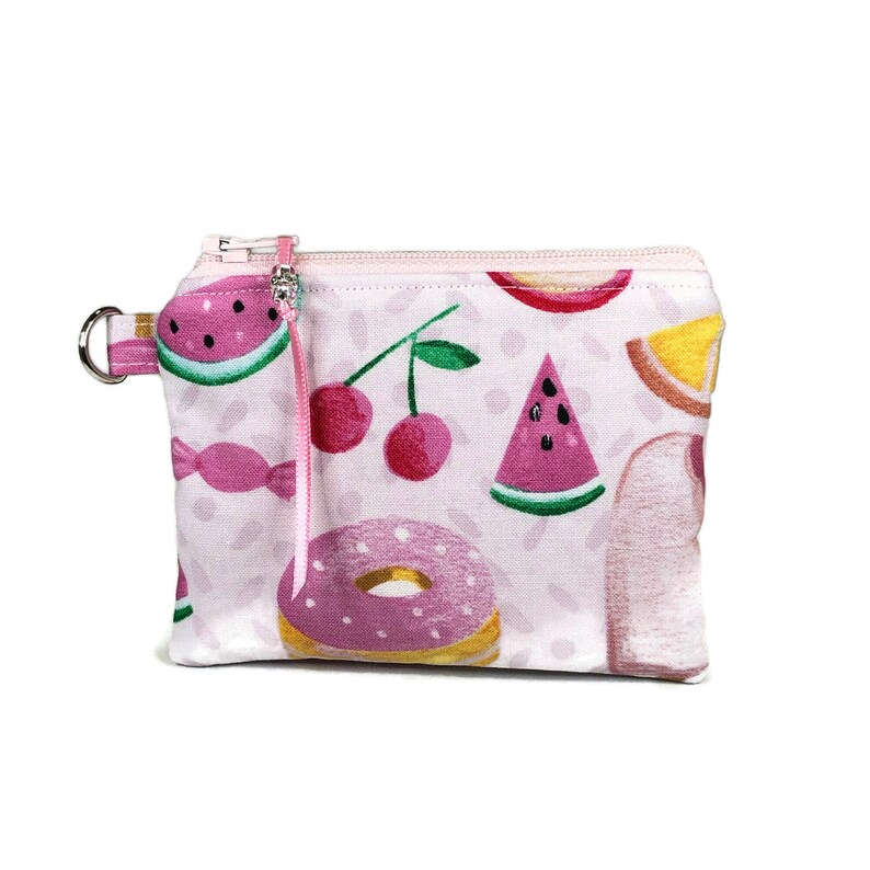 Sweets Coin Purse Pouch Ice Cream Change Purse Sweet Tooth Gift For Her Candy Donut Neck Wallet Optional Lanyard Mini Wallet