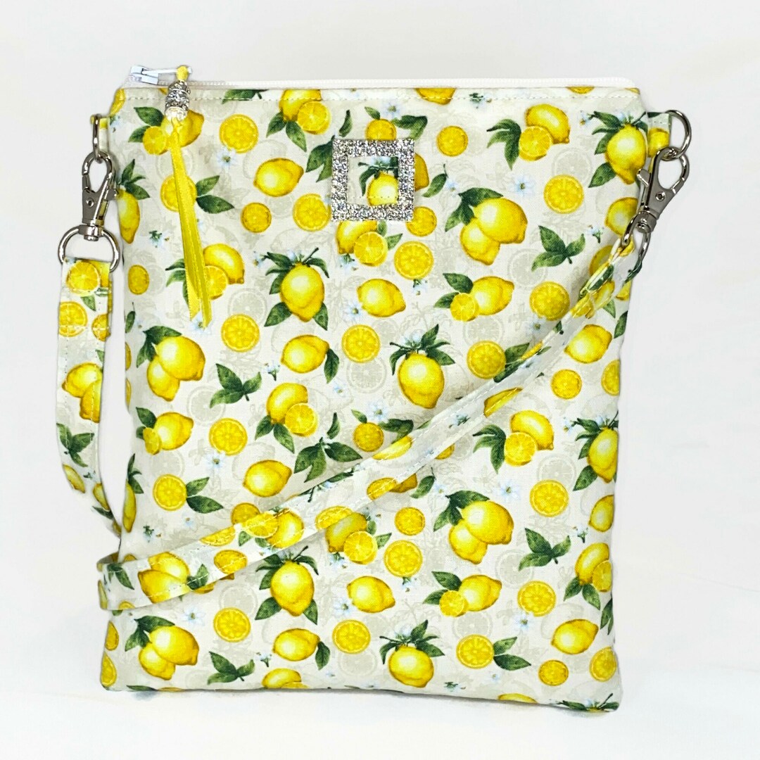 Lemons Crossbody Bag, Summer, Lemonade, Fruit, Purse, Bag, Shoulder Bag