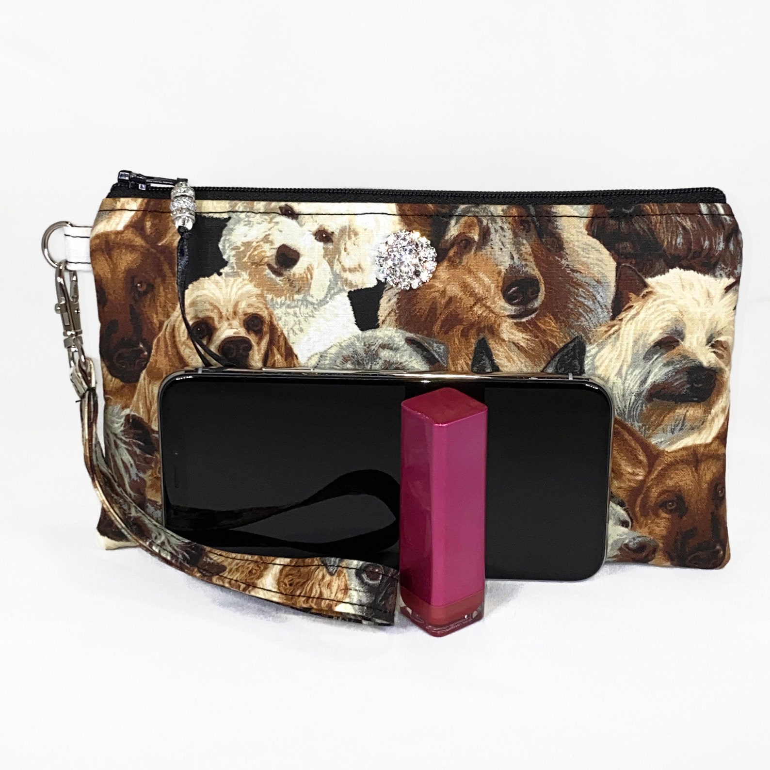 Dogs Wristlet Purse Dog Lover Dog Breeds Dog Mom Etsy