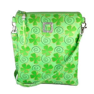 Irish Shamrock Crossbody Bag, St Patrick's Day, Gold Glitter, Purse, Bag, Shoulder Bag, Handbag, Gift for Her, Mom, Daughter, Friend