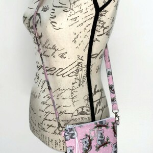 Pink Koala Pattern Print Crossbody Bags